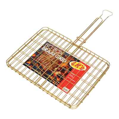 44cm Grilling Grid for Barbecue Braai BBQ Steel Camping Steel Outdoor Cooking UK
