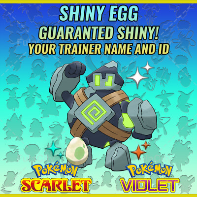 GOLETT   SHINY EGG 6 IV   POKEMON SCARLET VIOLET   INDIGO DISK   CUSTOM  