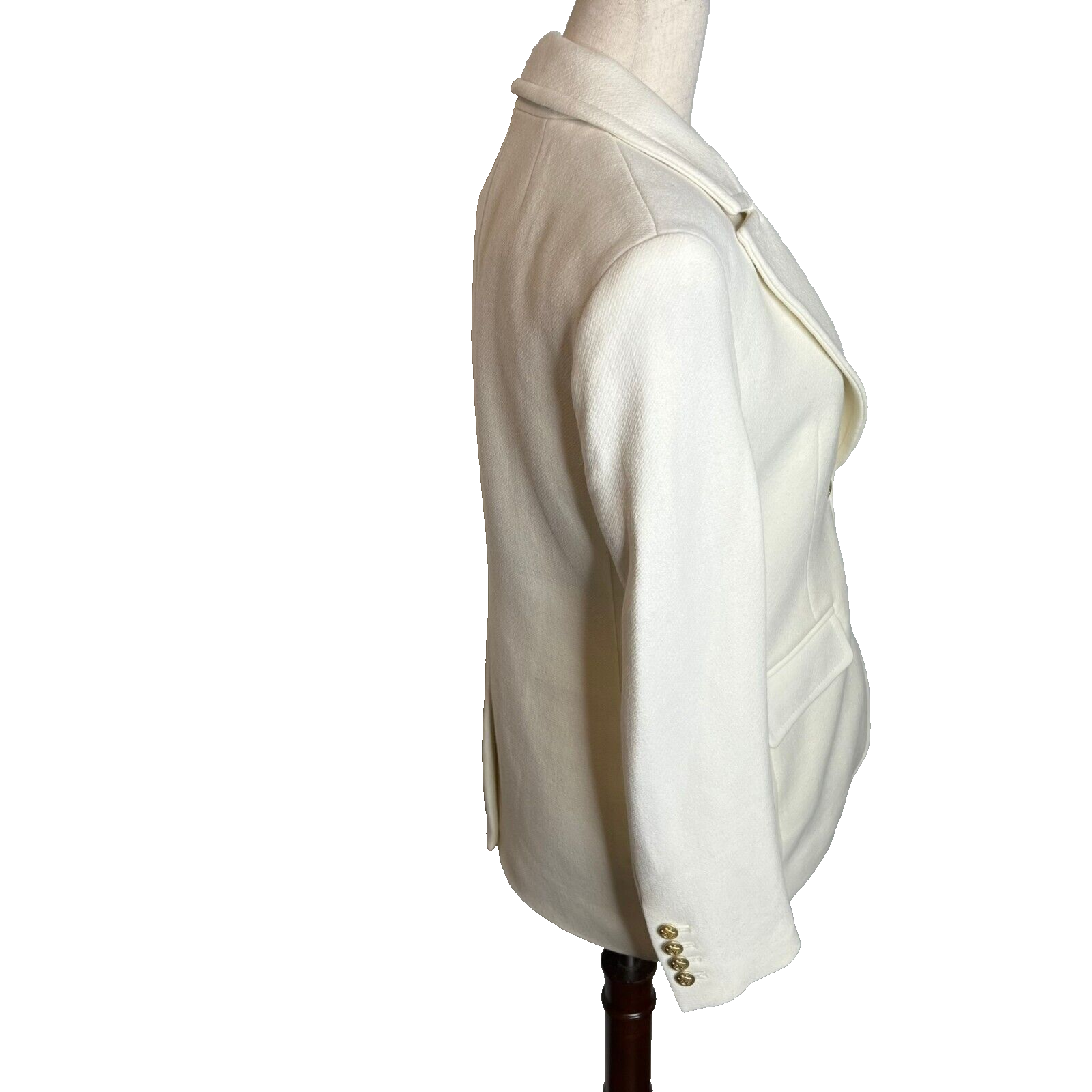 Pre-owned Jcrew J.crew $378 Blazer-jacket Italian Double-cloth Wool Blend Size 8 Bv087 In White