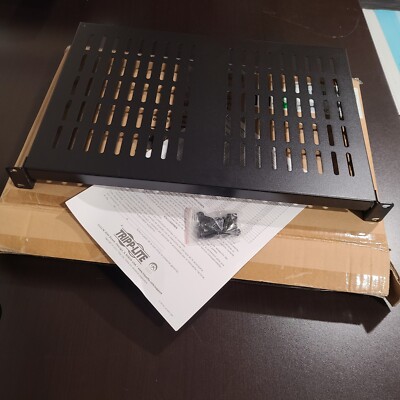 Tripp Lite SRSHELF2P1U Rack Enclosure Cantilever Fixed Shelf, 1U, Black, 40lbs