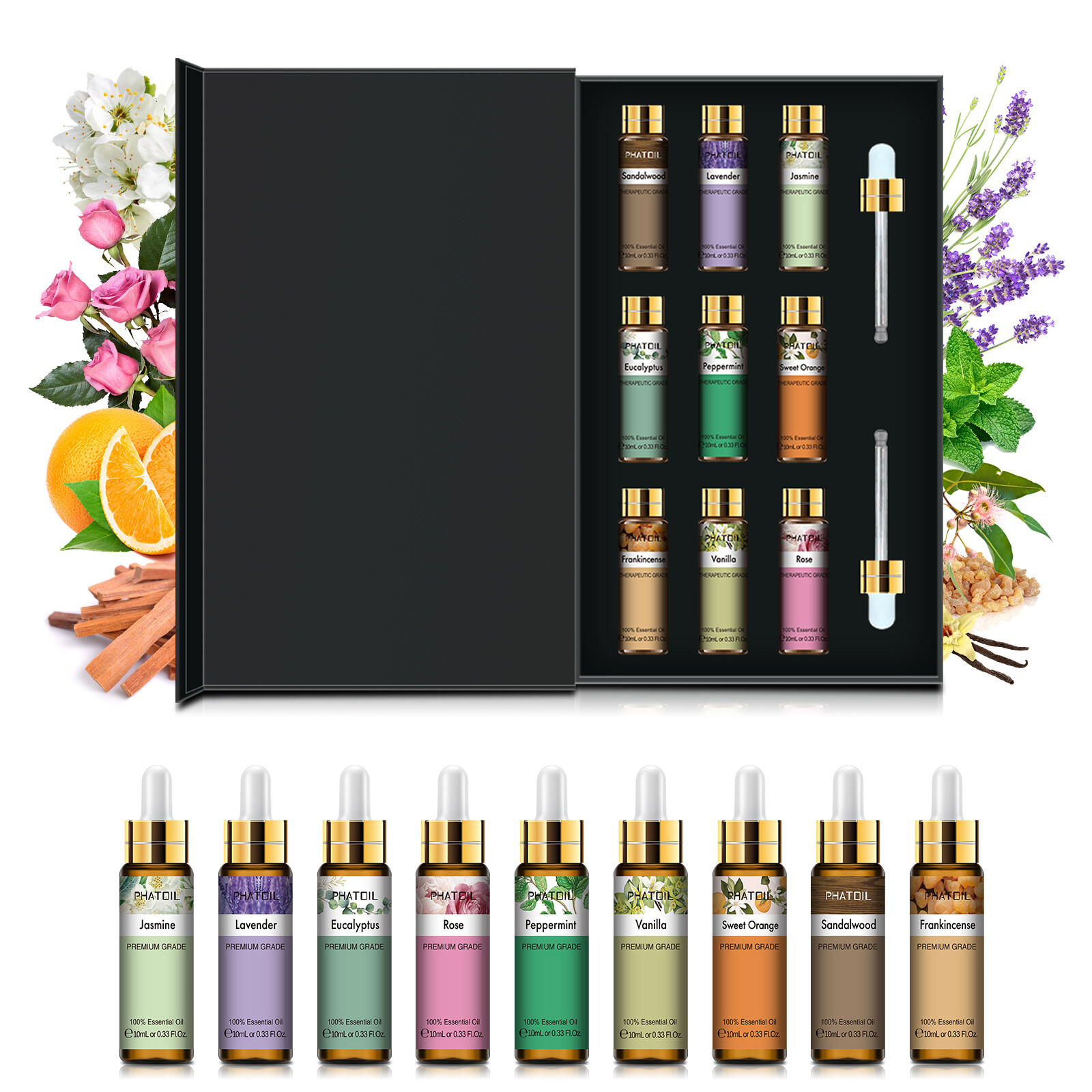 S Gift Set 10ml, Pure Oils For Soap, Candle Making, Diffuser
