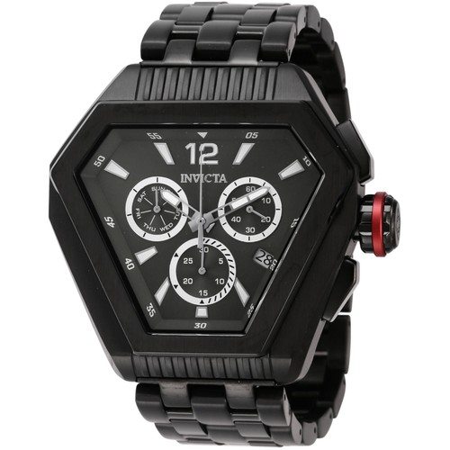 Pre-owned Invicta Men's Watch Speedway Quartz Chronograph Day-date Charcoal Dial 46101