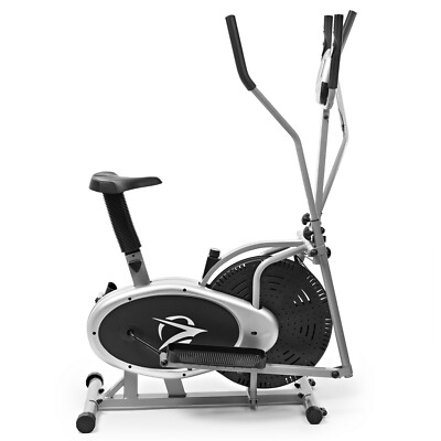 Elliptical Machine Cross Trainer 2 in 1 Exercise Bike Cardio Fitness Home Gym