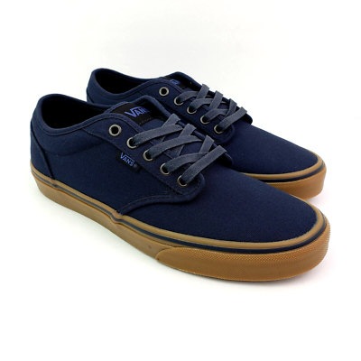 Vans Atwood Mens Size 9 Navy Blue Gum Bottom 12 Oz Canvas Skate