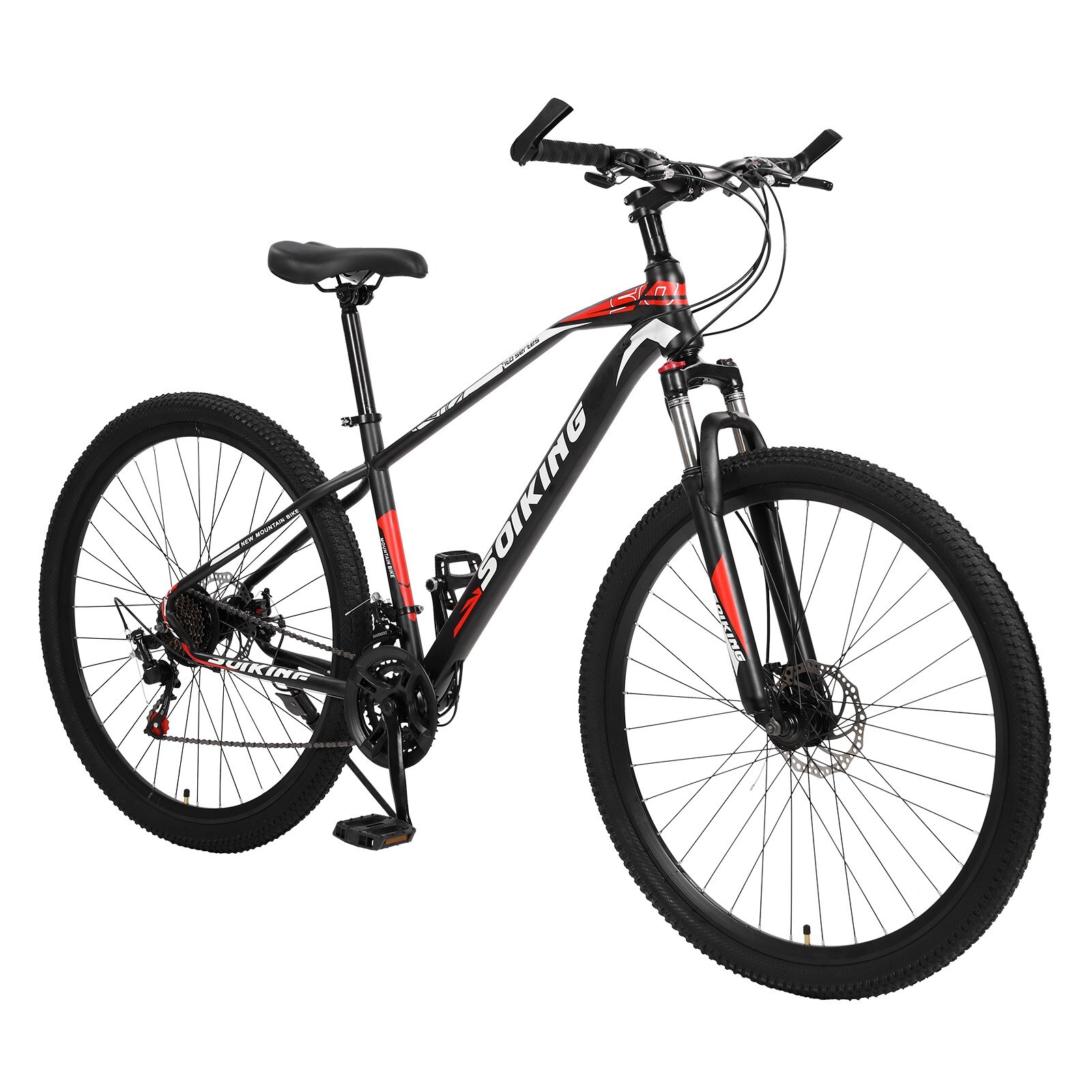 Mountain Bike Men's 29-Inch 21-Speed High Carbon Steel Front And Rear Disc Brake
