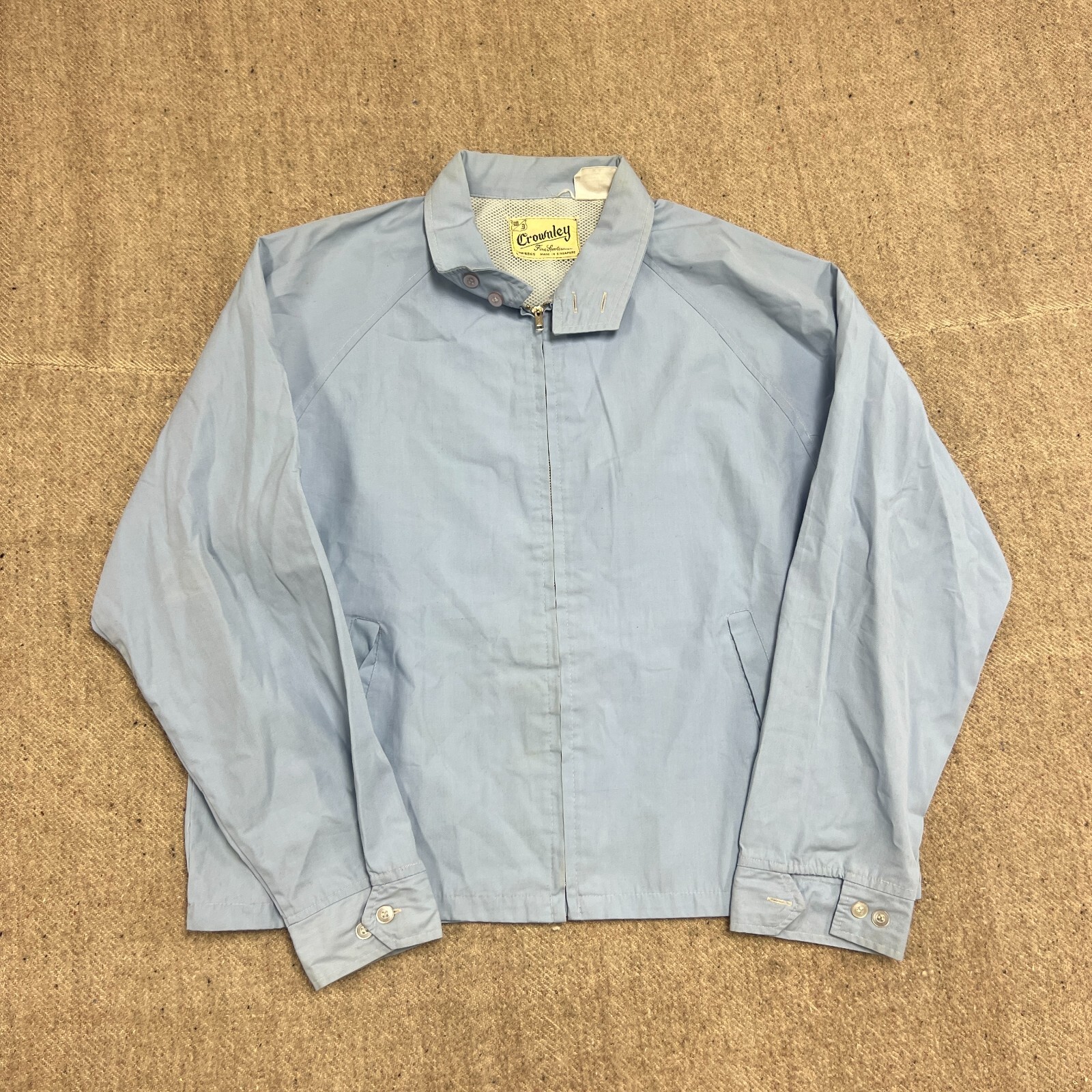 ジャケット・アウター 80s MEN'S BIGI harrington jacket y2k Vintage Crownley Harrington Jacket Mens Large Blue 1970s | eBay
