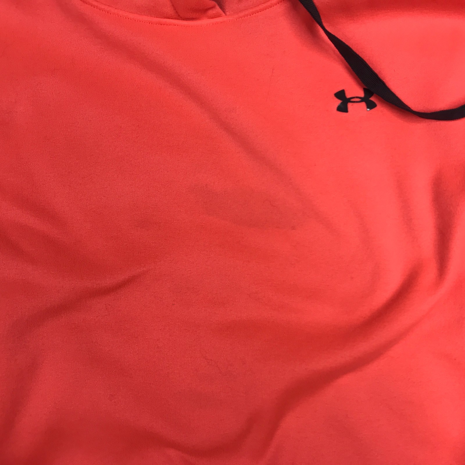 Women's UNDER ARMOUR Pullover Size M HOODIE  Semi Fitted /Neon Orange
