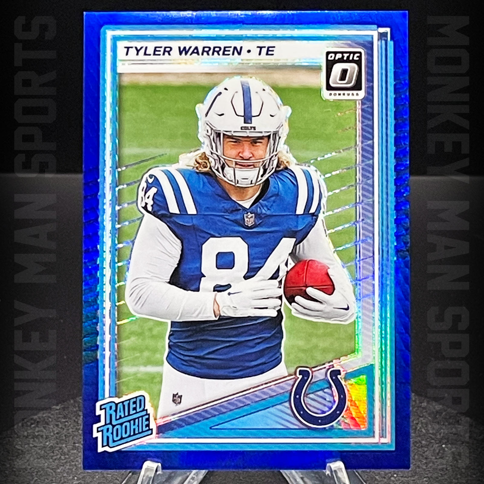 2025 Optic - Tyler Warren Rated Rookie RC 234 BLUE HYPER HOLO COLOR MATCH COLTS
