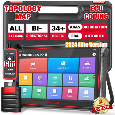 2024 KINGBOLEN K10 Pros V+ Elite Coding Full System Diagnostic OBD2 Scanner Tool