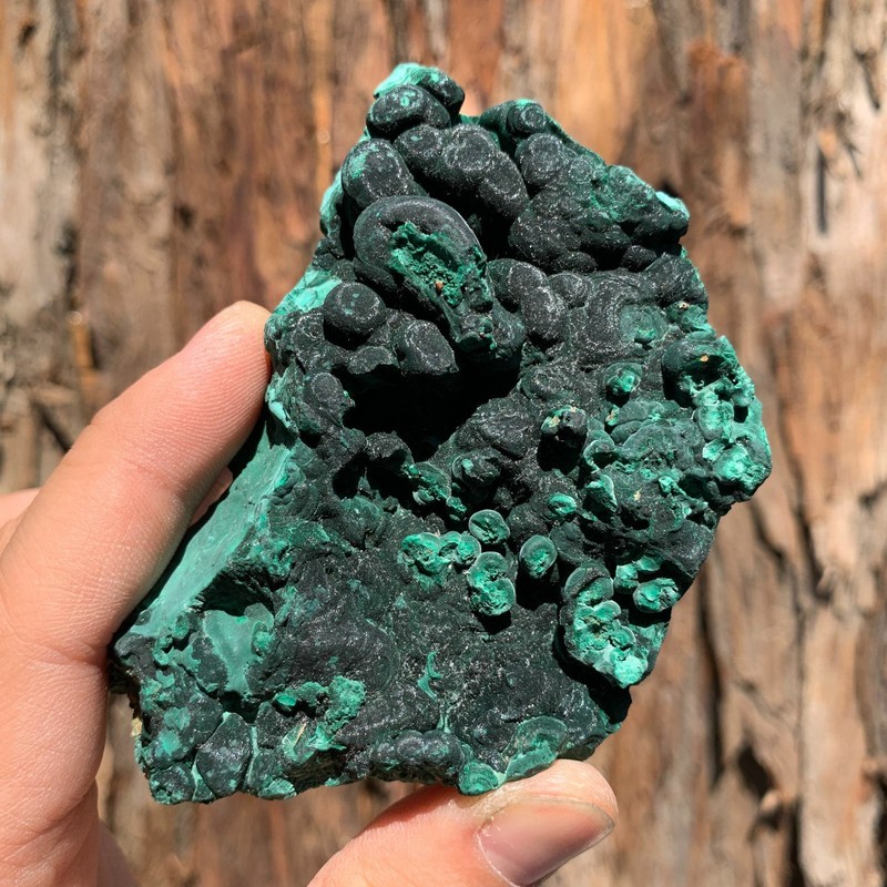 9.5cm 244g Raw Green Malachite Stone Crystal Rock Mineral ...