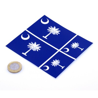 American State Flags Vinyl Sticker Set x4 3" & 2" USA Car Window Rally Decal