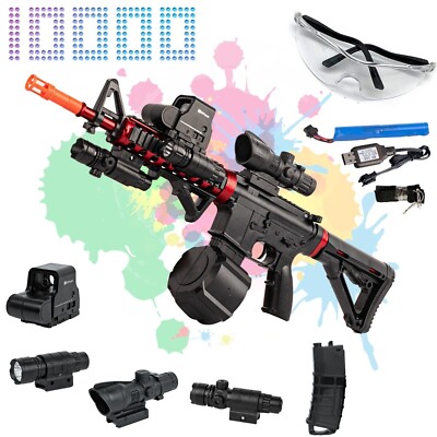 M416 Dual Mode Gel Blaster Electric Splatter Toy - Outdoor Games Age 12+