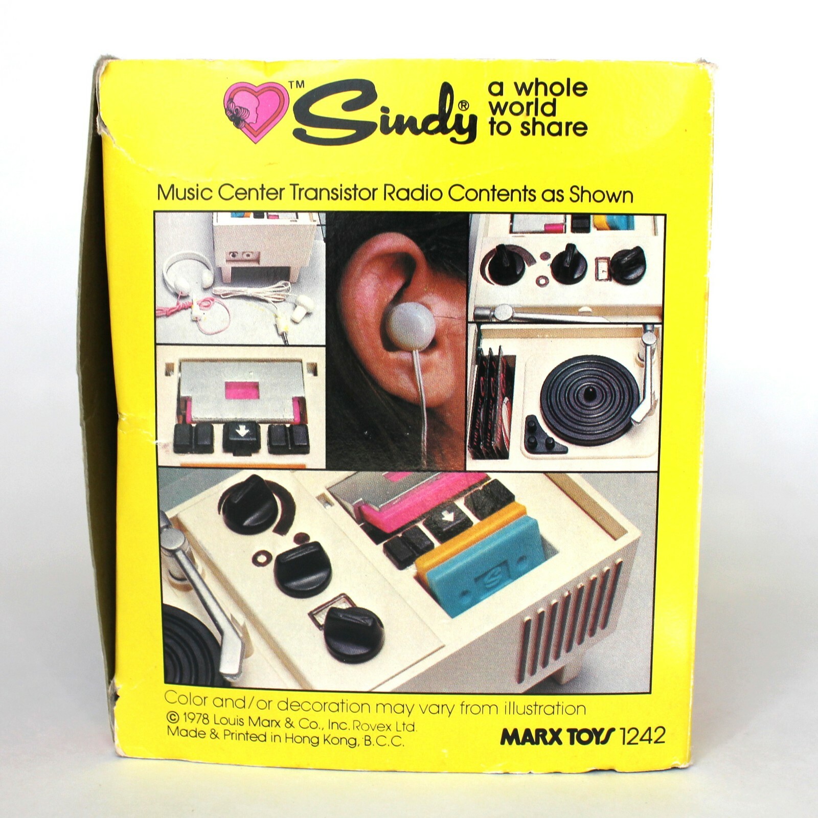 Vintage 1978 Sindy Music Center Stereo Working Transistor AM Radio Marx Toys