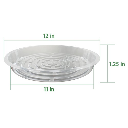 5/10/15Pcs 6/8/10/12Inch Plastic Clear Thick Sturdy Plants Saucer Drip Trays