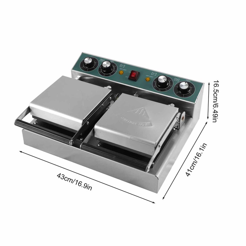 Commercial Panini Press Grill Electric Sandwich Maker Griddle Plate