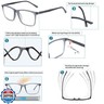 Nearsighted Glasses for Distance Vision, Men Near Sighted Driving Eyeglasses,Women Clear Computer Myopia Farsighted See Far Sight Frame,Cheater Anti Blue Light Blocking TR90 Eye Glass Muners -2.5