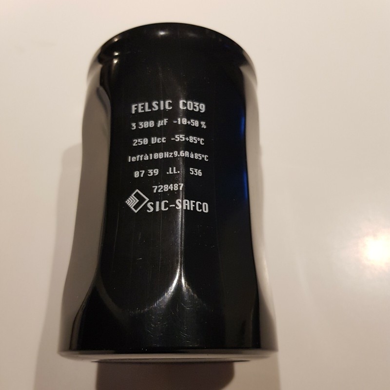 Capacite Felsic 3300 ÂµF 250 Vcc  Sic-Safco