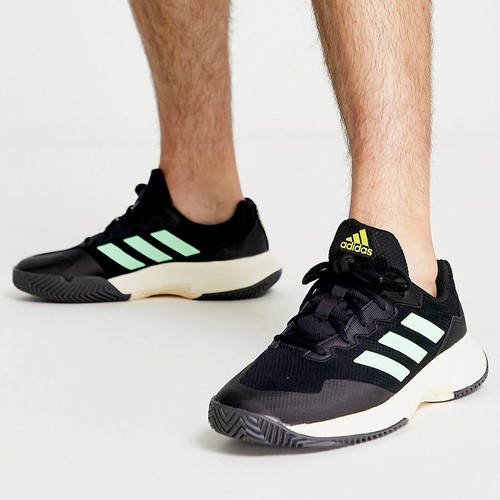 Adidas Game Court 2 Men’s Tennis Shoe Sneaker Black Trainer Tennis Shoe #755