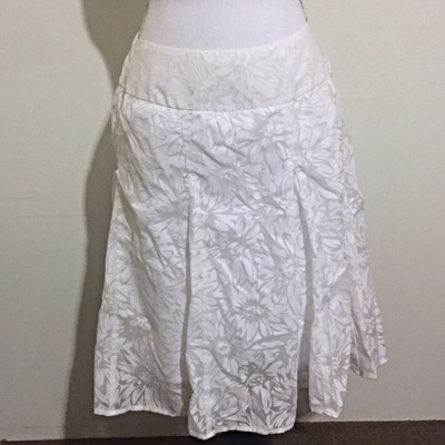 plus size white skater skirt