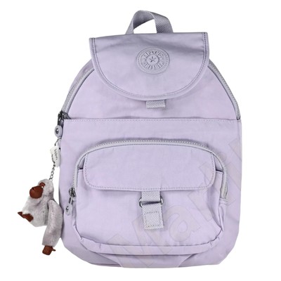 Kipling Queenie Nylon Backpack, Lush Lavendar, KI0187, w Monkey Keychain, NEW