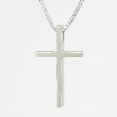 Small Deep Cross Pendant in SOLID '925' Sterling Silver - Choice of Chains, NEW!