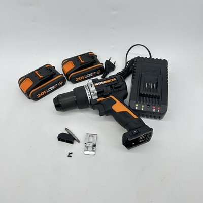 WORX NITRO WX352 Akku Schlagbohrschrauber Set 20V - bürstenloser Motor - zum Sch