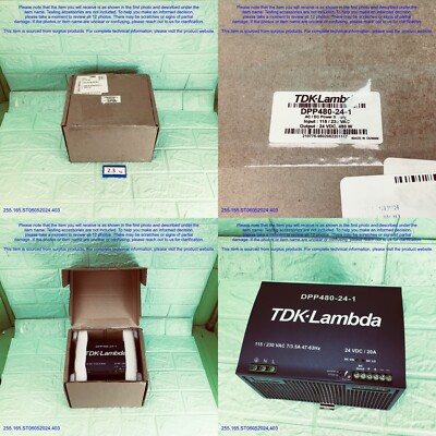 TDK-LAMBDA DPP480-24-1, NEW Power Supply in DIRTY BOX as photo,sn:1117, FedExDHL