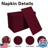 Goldclean Dark Burgundy Napkins Hand Towels Disposable, Linen-Feel Dinner Napkins with Prefolded Built-in Flatware Pocket, Guest Paper Hand Towels For Wedding, Dinner Or Party (16x16in, 50Pack）