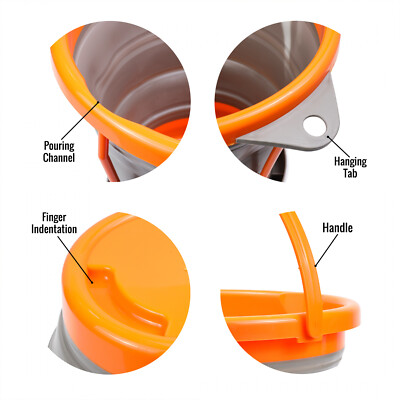 ASR Outdoor 1/4" Classifier Screen Set with 10L Collapsible Bucket Gold Panning