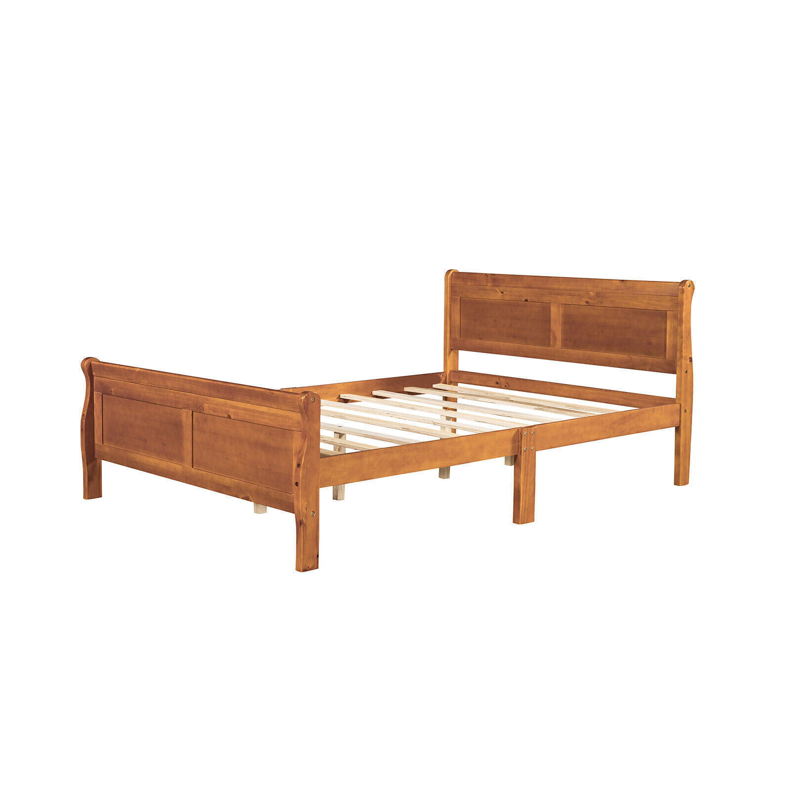 Full Queen Size Wooden Bed Frame with Headboard Footboard White/Oak/Espresso