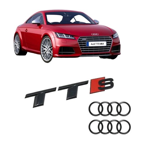 For Audi TTS Mk3/8S FV Gloss Black Badge Set 2015-2023 OEM 