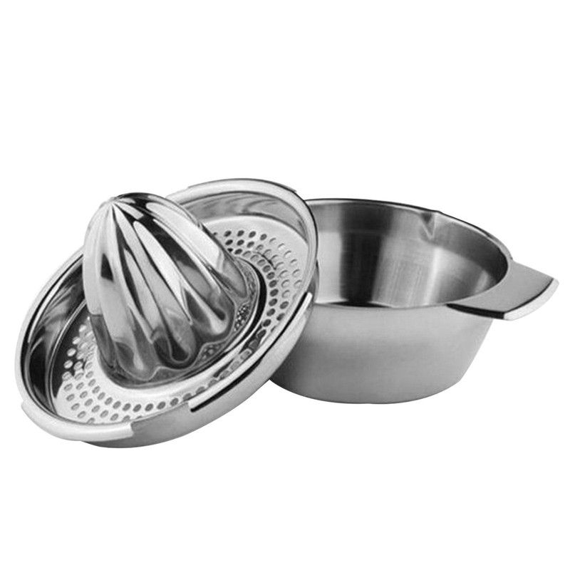 Hand Juicer Stainless Steel Grapefruit Juicer with Bowl Juicer Strainer Rotation