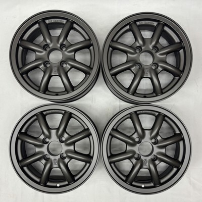 RS Watanabe F8F Type 14x5.5J ET +40 4H-100 Gunmetal Black 4 Pcs Set IN STOCK