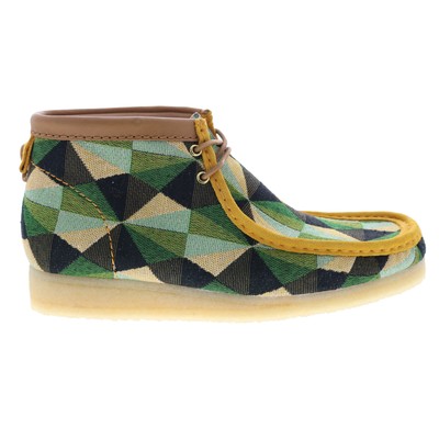

Ботинки Clarks Wallabee 26165732 Мужские зеленые парусиновые ботинки на шнуровке Chukkas, Зеленый, Clarks Wallabee Boot