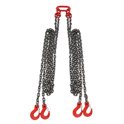 10FT Chain Sling Lift Chain 5T/11023.11lbs   Load Capacity w/Self-locking Hooks