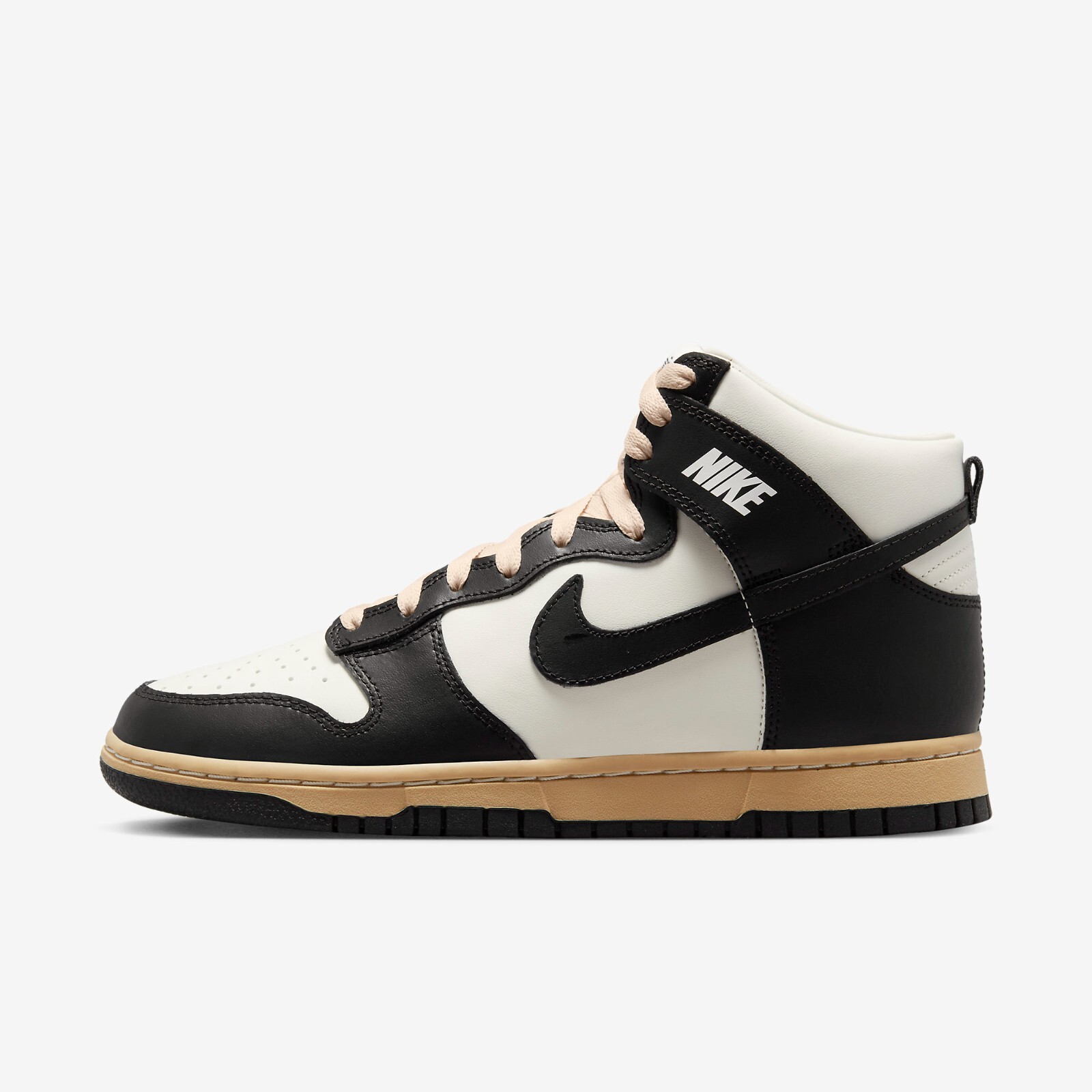 

Nike Women Dunk High Retro Vintage Panda DZ4732-133 Обувь Кроссовки, Sail/black/sesame/pearl white, Nike Women Dunk High SE Sail Black