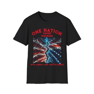 One Nation Under Distress US Flag T-Shirt New without Tags MAGA America Rises