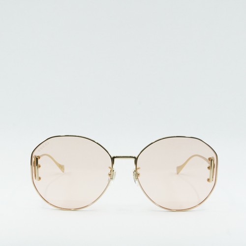 Pre-owned Gucci Gg1206sa 004 Gold/pink 63-18-140 Sunglasses Authentic