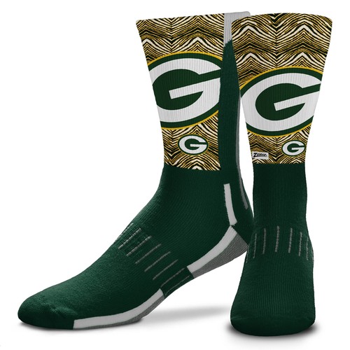 Носки унисекс Zubaz X FBF NFL для взрослых Green Bay Packers Phenom Curve Crew