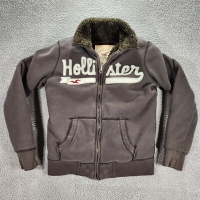 hollister mens faux fur lined parka navy size xs 373292875714