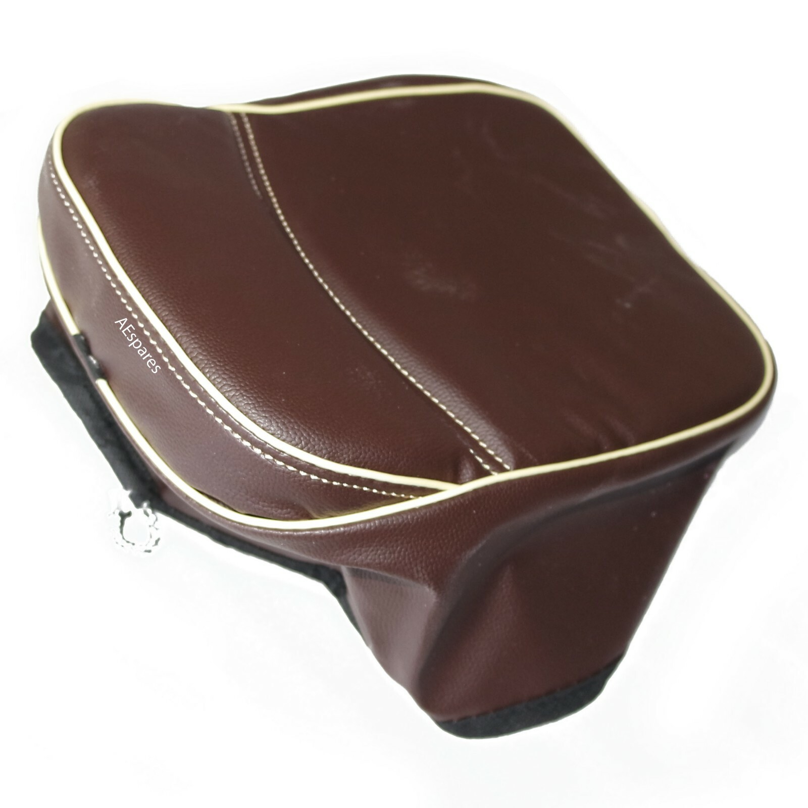 Fits Royal Enfield Classic 350 500 Front & Rear Leatherette Seat Cover Brown 