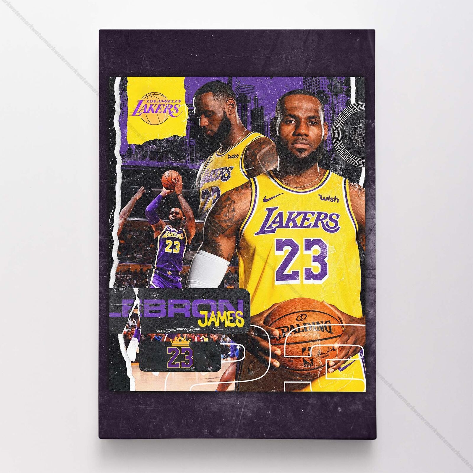 Lebron James Poster NBA Basketball LA Lakers Wall Art Print #11