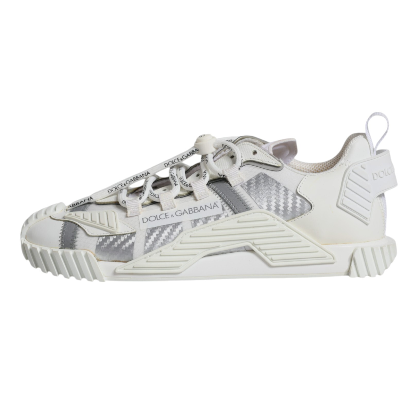 Pre-owned Dolce & Gabbana Shoes White Lace Up Low Top Ns1 Sneakers Men Eu41 / Us8 900usd