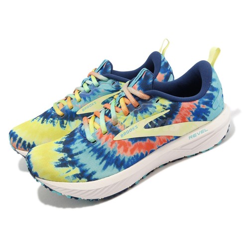

Мужские кроссовки Brooks Revel 6 Rock n Roll Tie Dye Blue Yellow 1103981D-438, Синий, Revel 6