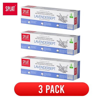 3x 100ml/3.4 oz  Splat Professional Lavendersept Bio Active Toothpaste  3 Pack