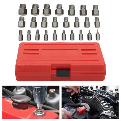 25 Pcs Multi-Spline Screw Extractor Set Hex Head Bit Socket Wrench Bolt Remover