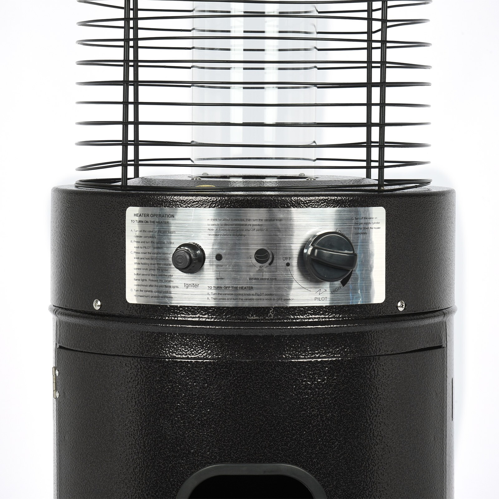Commercial Propane Pyramid Patio Heater 42000 BTU Gas LP Flame Outdoor w/ Wheel