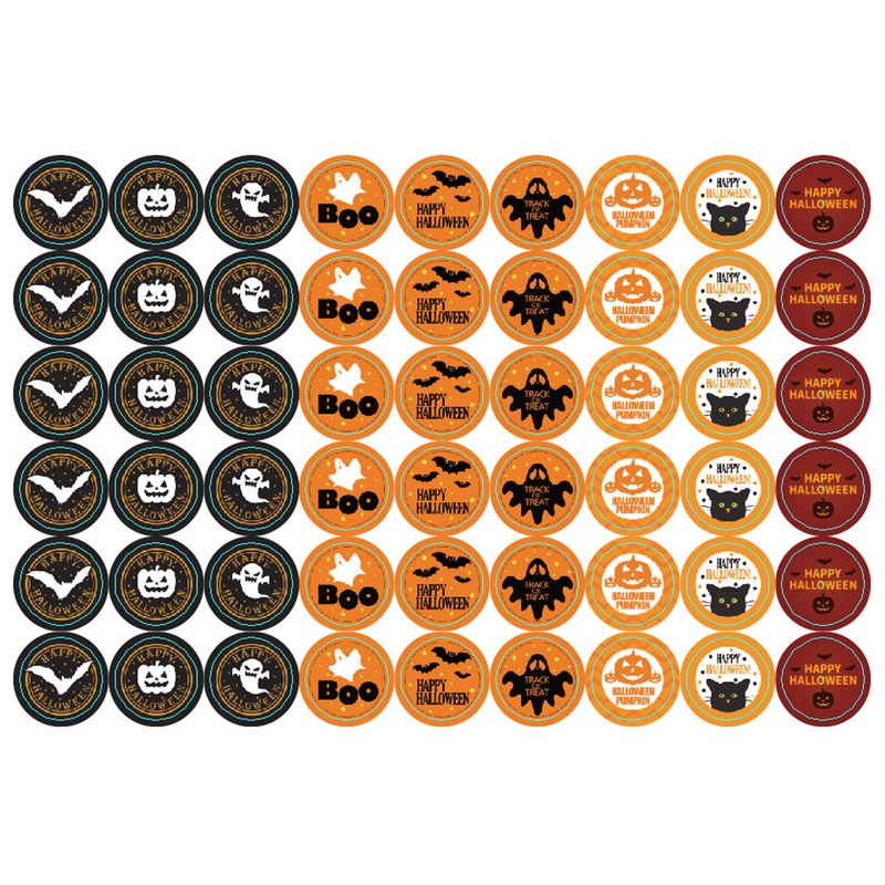 Halloween Stickers for Kid,Pumpkin Bat Spider Stickers for Candy Bags,Gift Boxes