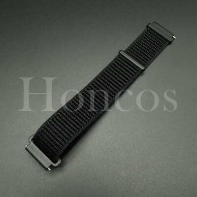 20 22 MM Black Nylon Trail Loop Strap Watch Band Quick Release Fits for Tissot