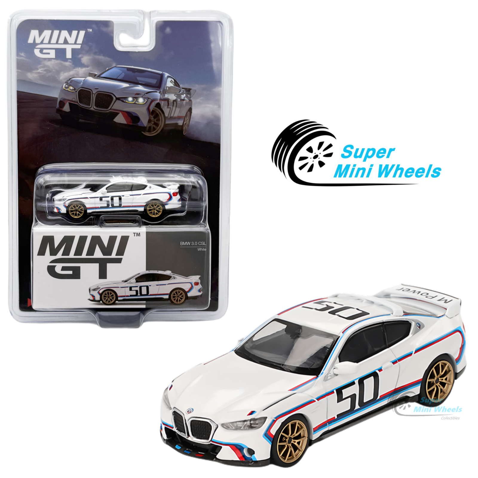 Mini GT 1:64 BMW 3.0 CSL White #863 | eBay
